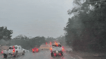 Rain Lashes Cars Amid Florida Storm Warnings