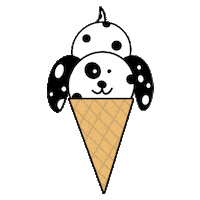 Ice Cream Dog Sticker