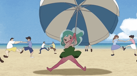 Happy Beach Day GIF by All The Anime — Anime Limited