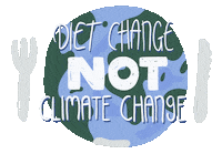 Go Vegan Climate Change Sticker by _AnimalSaveMovement_