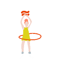 teamhager happy hoop hoola hager Sticker
