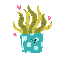 Happy Flower Pot Sticker