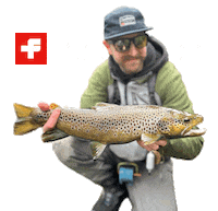 fischench fishing angeln trout flyfishing Sticker