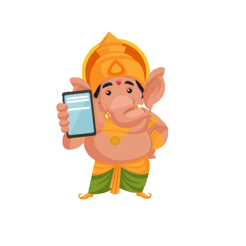 Ganesh Chaturthi Wish Sticker by Creative Hatti