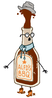 alfredosbbq chocolate brownie alfredos alfredos barbacoa Sticker