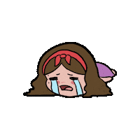 Sad Girl Crying Sticker