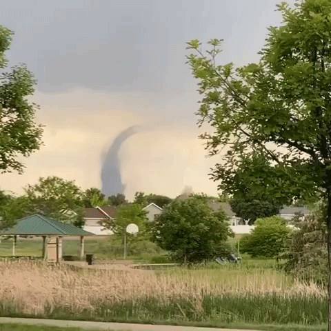 Tornado Twists to the Ground Near Greeley, Colorado