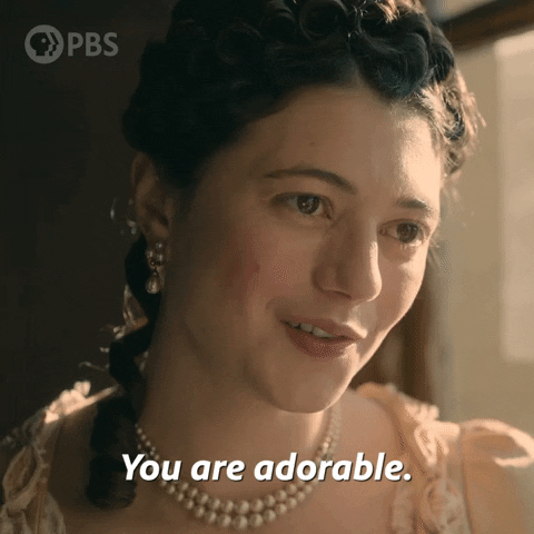 A woman is saying the words "You are adorable"