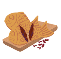 MykoriMY yummy cafe fish dessert Sticker