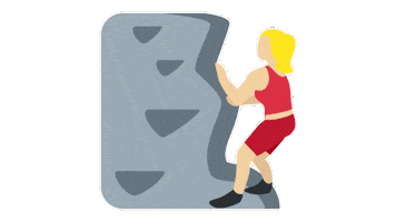Woman Climbing Sticker by EmojiVid