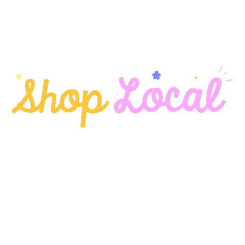 Pink Shop Local Sticker