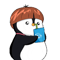 Sipping Drink Water Sticker by Pudgy Penguins