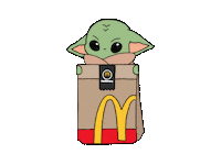 Baby Yoda Takeaway Sticker