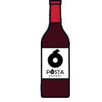 Wine Bottle Sticker by PostaBorhaz