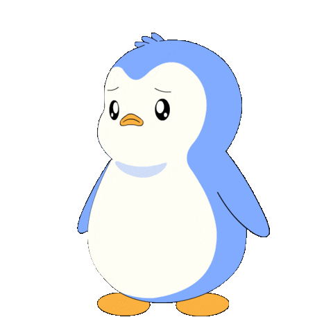 Sad Why Me Sticker by Pudgy Penguins