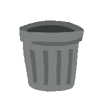 Throwing Trash Can Sticker