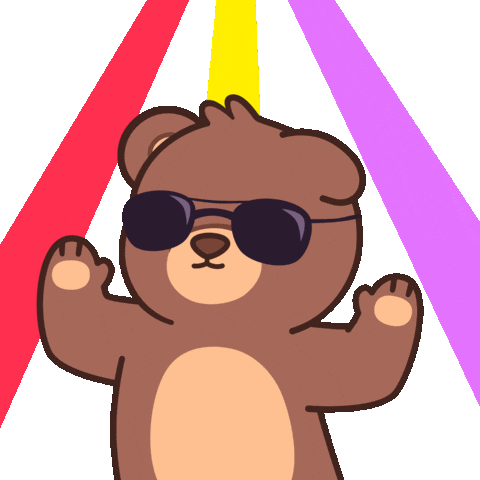 Teddy Bear Dancing Sticker by BEARISH