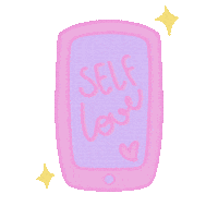 Ilustrasdofe love amor selflove celular Sticker