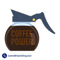 Happy Coffee Sticker by Summit Marketing