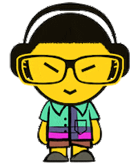 geneocc anime cartoon coffee fly Sticker
