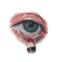 ninaiart illustration eye sketch pencil Sticker
