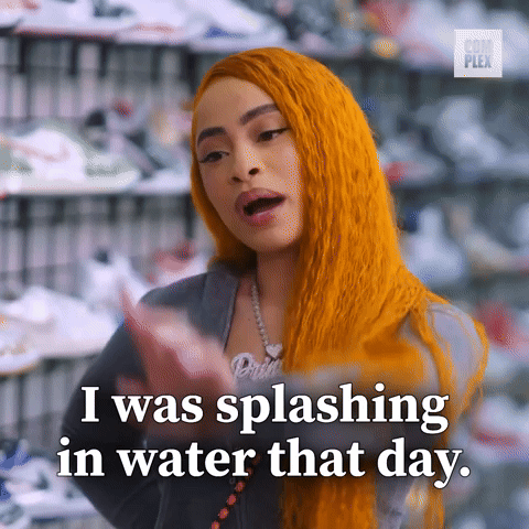 Splashing in water