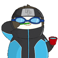 Getting Ready Wake Up Sticker by Pudgy Penguins