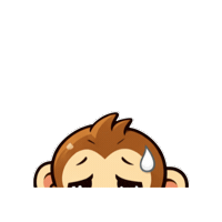 Monkey 落ち込む Sticker