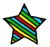 gracemandeville party rainbow retro star Sticker