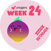 24 Weeks Baby Sticker by Preggers