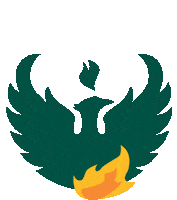 Flame Phoenix Sticker by UW-Green Bay