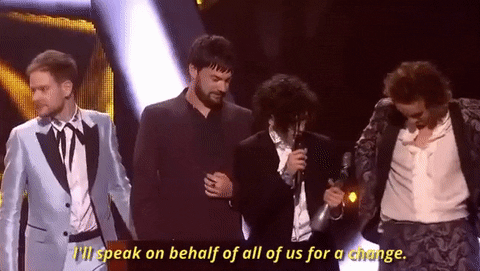 the 1975 ill speak on behalf of all of us for a change GIF by BRIT Awards
