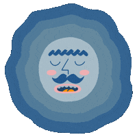 moon sleeping Sticker by Clemens Den Exter