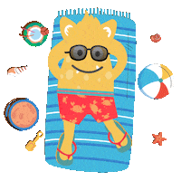 Sol Acostado Sticker by katapum