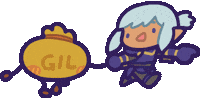 Run Away Final Fantasy 14 Sticker by Ng Khai Hong