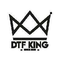 dtf-king logo pink sticker king Sticker