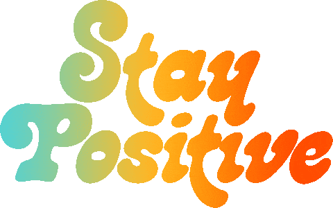 Rainbow Stay Positive Sticker by Free & Easy
