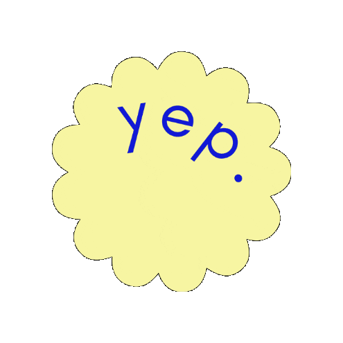 Yep Yes Sticker by studio huske