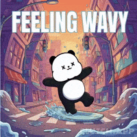 Go With The Flow Panda GIF by Kanpai Pandas