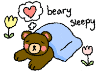Tired Bear GIF by veryluckyclover