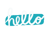 Lettering Hello Sticker