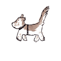 emmaikikeiram dog illustration jump grigor Sticker