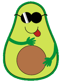 AvoDoggo cool sexy wink sunglasses Sticker