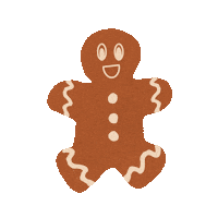 Gingerbread Man Christmas Sticker