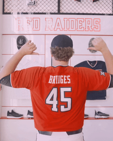 Derek Bridges GIF by Texas Tech Baseball