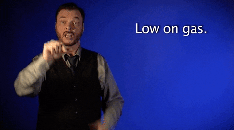 sign language low on gas GIF by Sign with Robert