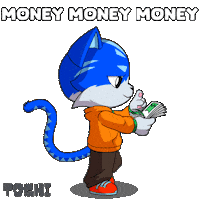 Pay Day Cat Sticker by Toshithecat