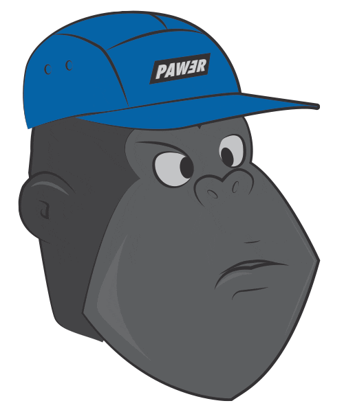 Power Gorilla Sticker by Paw3r