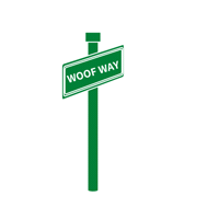 Woof Way Sticker by SAINT RUE