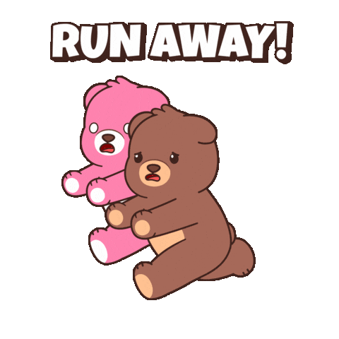 Teddy Bear Running Sticker by BEARISH